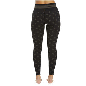 Spiritual Gangsters Love Sculpt Jacquard Black/Gray Leggings - Size XS/S